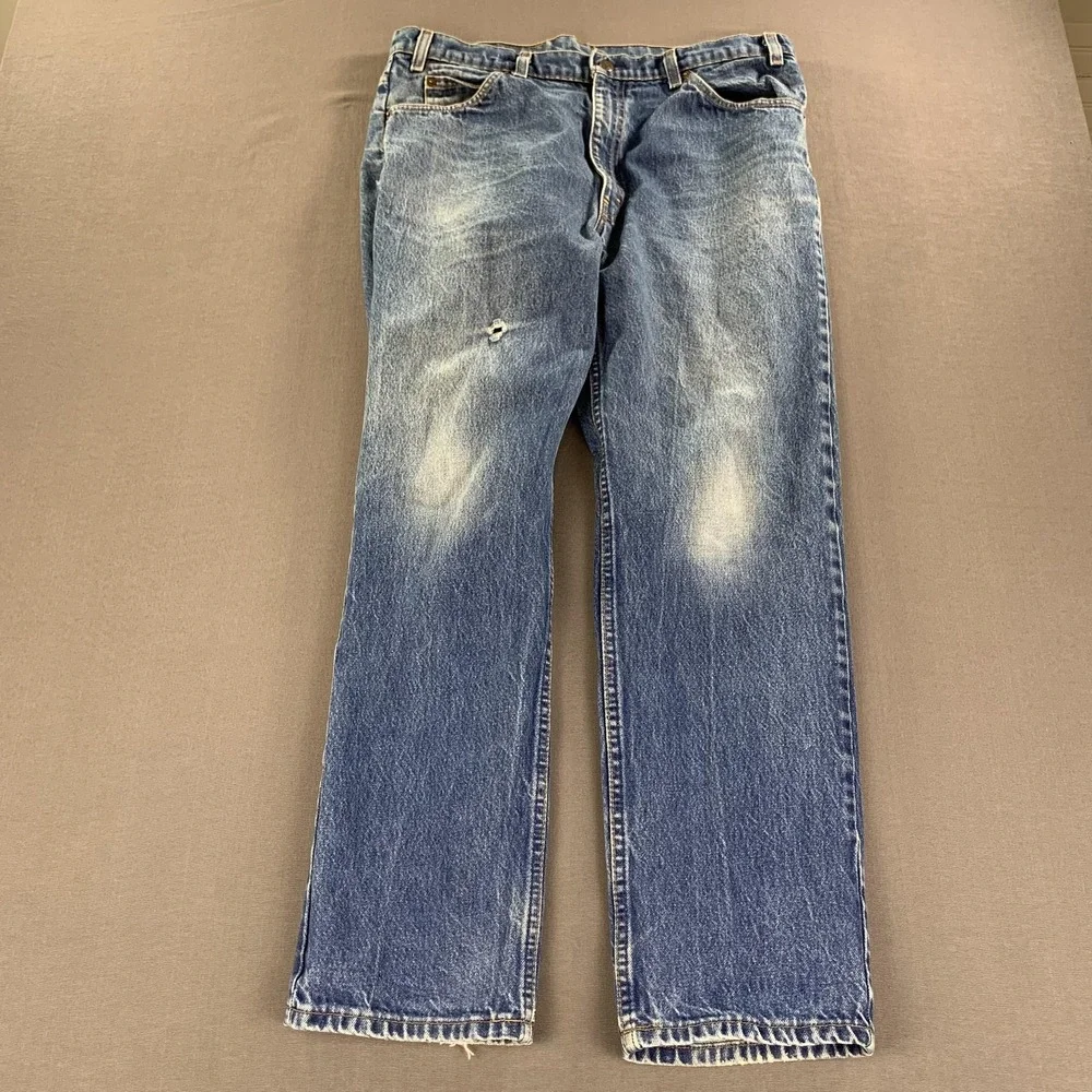 VTG Levis 40559 Jeans Mens 38x30 (Fits 36x29) Blue Straight Denim Orange Tab 80s